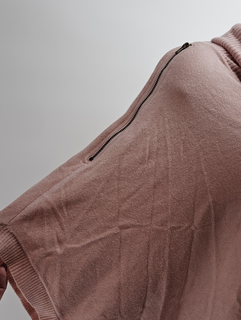 Women's Dusty Pink Cowl Neck Sweater - Picture 4 of 13